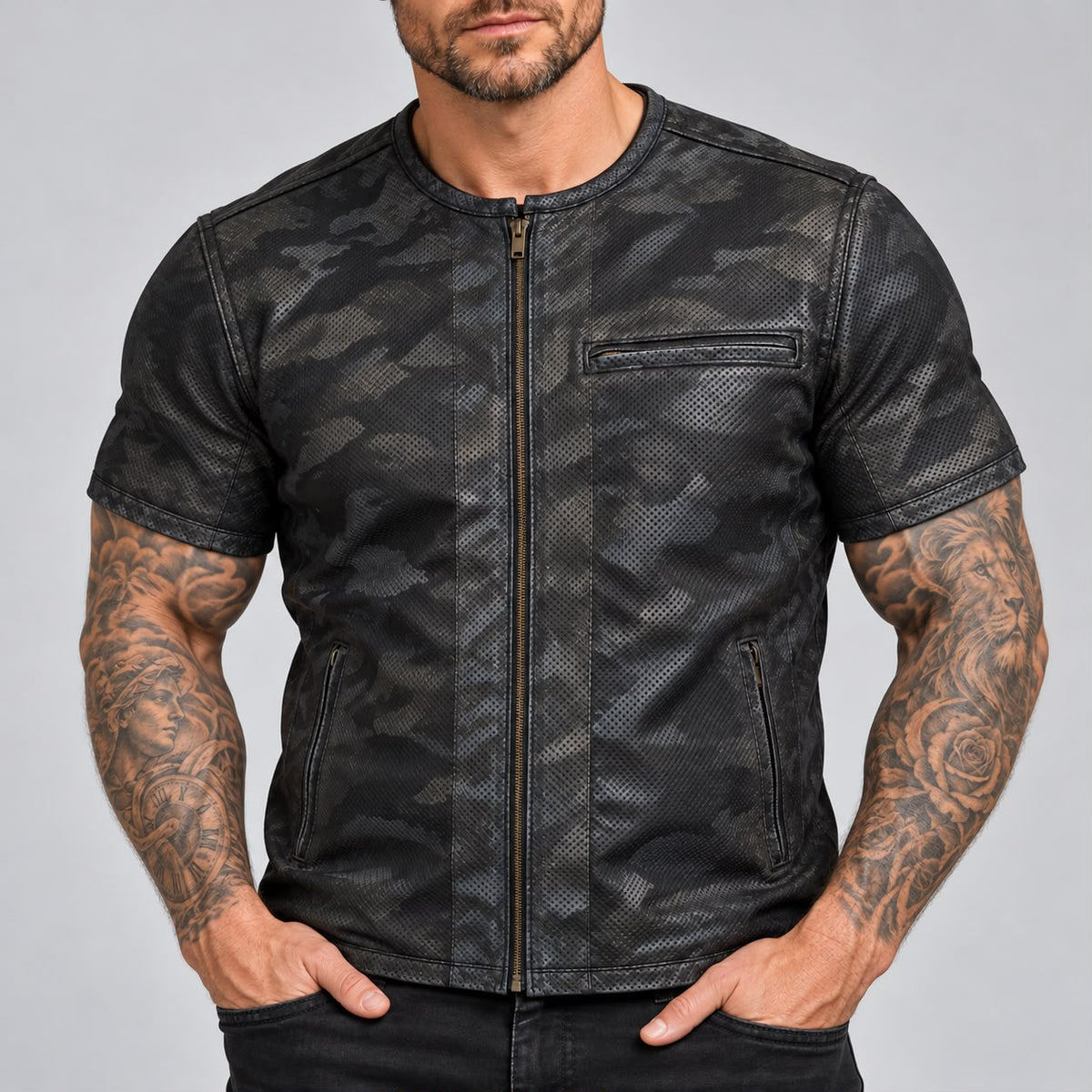 Bikerhemd BlackCamo